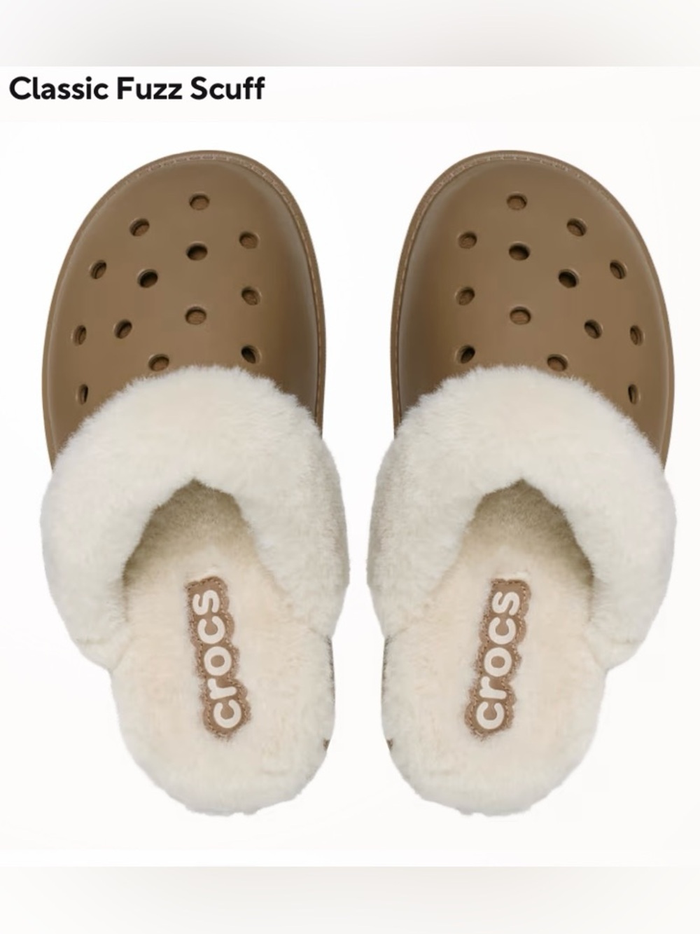 Crocs Classic Fuzz Scuff. Unisex size W7   M5